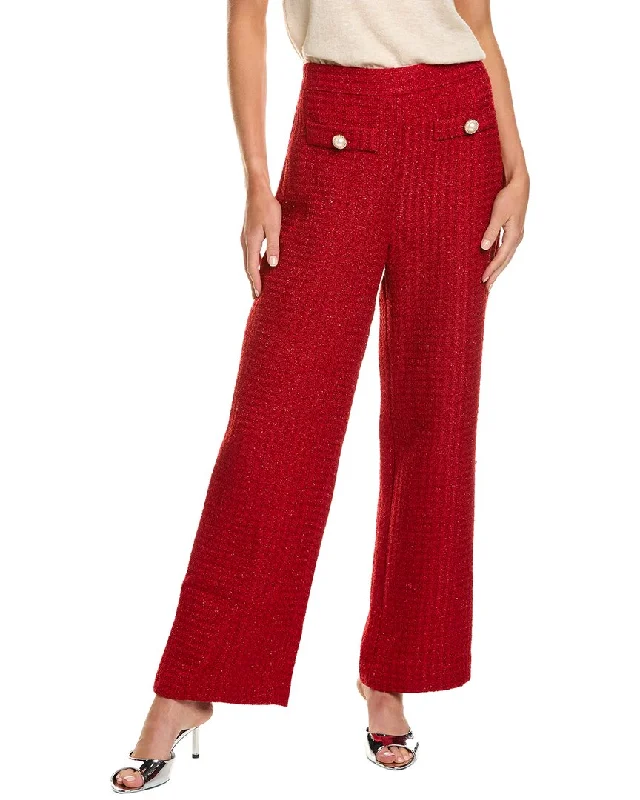 Alexia Admor Jayden Contrast Wide Leg Tweed Pant Women's Seasonal Clothes