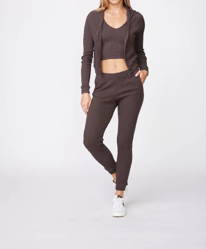 Oat Rib Jogger In Cocoa Women's Clothing For Travel