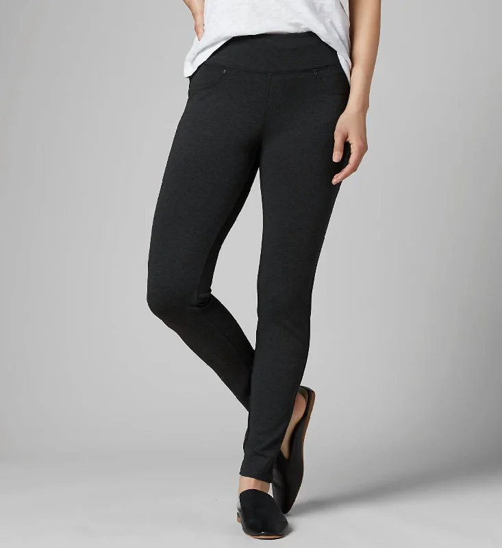 Ricki Mid Rise Legging In Charcoal Women's Classic Outfit