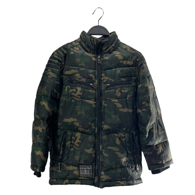 DIESEL/Puffer Jkt/8/Camouflage/Nylon/GRN/ZIPPERS + PATCH VIP Member Discount