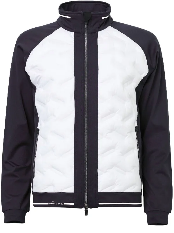 Women Grove Hybrid Jacket In White Black Casual Wear