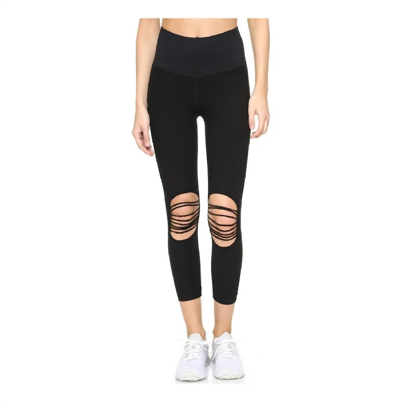 Women St Nicholas Ave Cut Out Leggings In Caviar Women's Clothing Sale Online