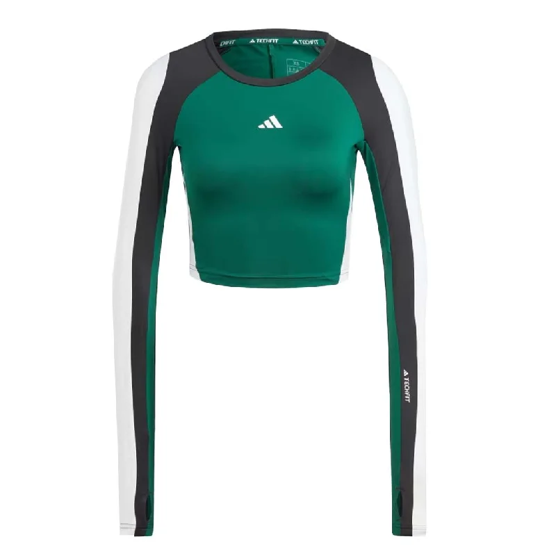 adidas - Women's Techfit Aeroready Long Sleeve T-Shirt (IK6152) Plus-Size Women's Clothing