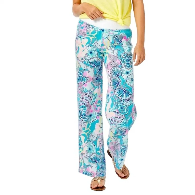 Beach Palazzo Pant In Bali Blue Women's Trendy Attire