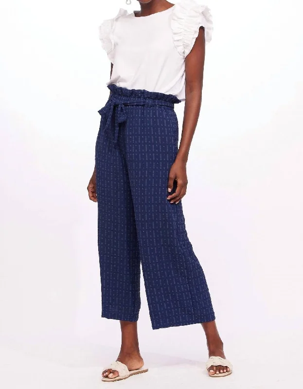 Adalyn Cropped Pants In Indigo Clothing Online