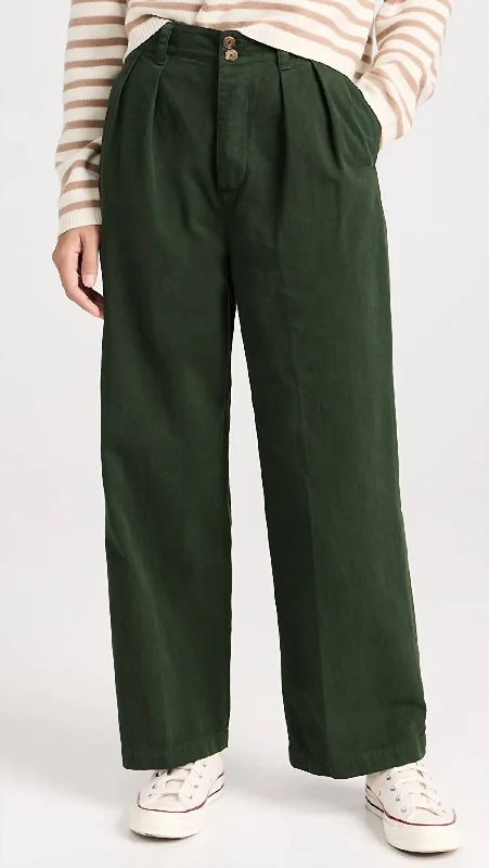 Women's Town Pants In Dark Forest Women's Elegant Apparel