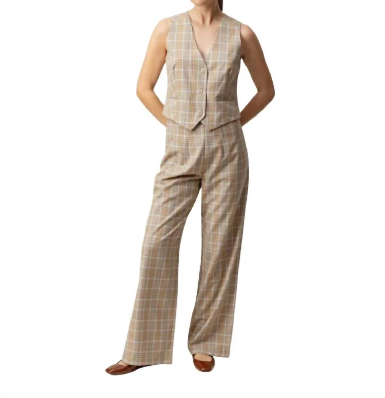 Iliana Pants In Taviara Plaid Women's Fashionable Clothing Sets