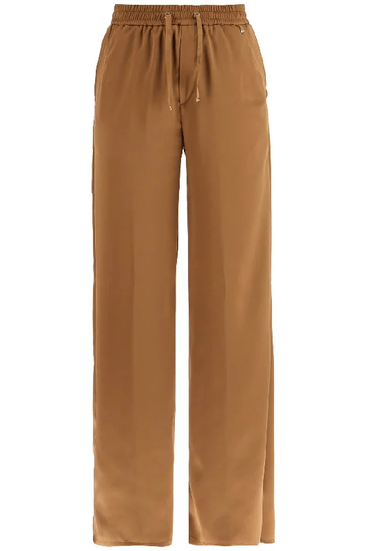 Herno Women's Wide Leg Camel Polyester Pants Casual Outfit For Women