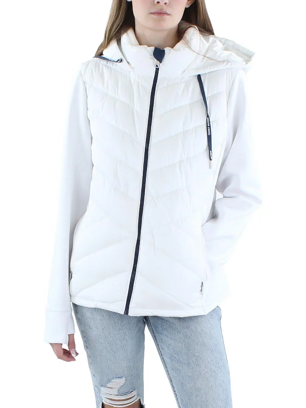 Womens Quilted Long Sleeves Puffer Jacket Women's Plus-Size Attire