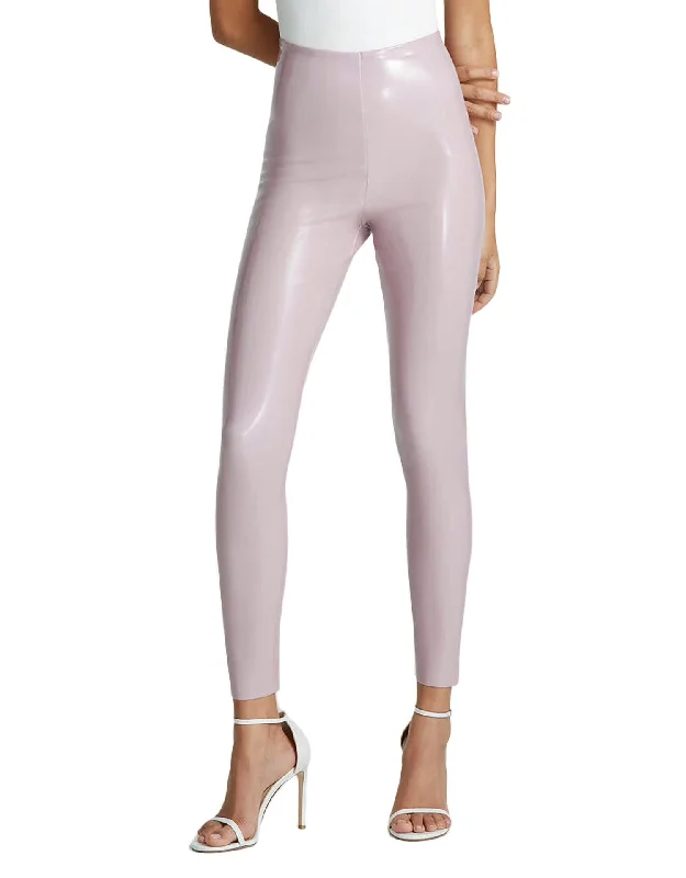 Faux Patent Leather Legging In Mauve Clothing Online