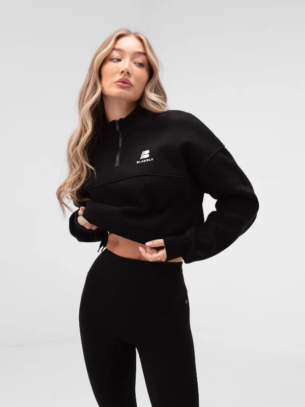 Apex Pro 1/4 Zip Jumper - Black Charming Women's Clothes For Special Events