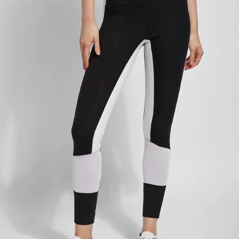 Color Block Leggings In Black Online Boutiques Clothing