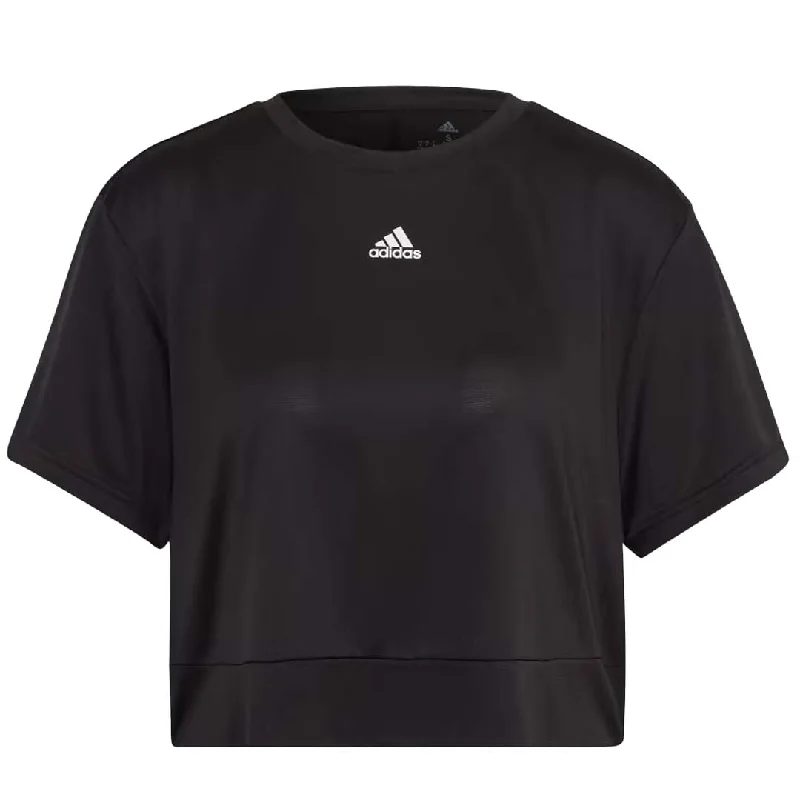 adidas - Women's Aeroready Studio Crop T-Shirt (HD8943) Vintage Clothing For Women