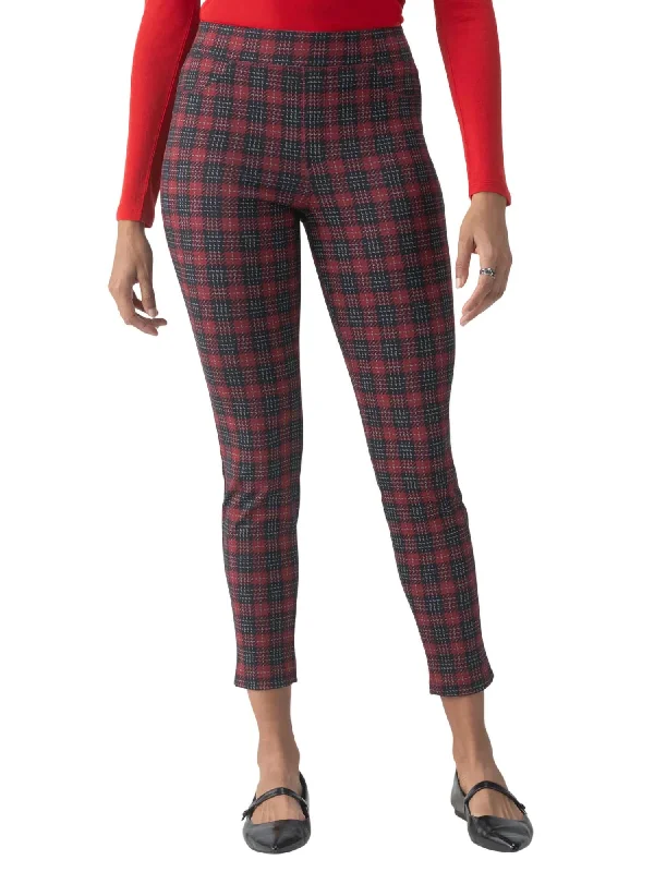 Runway Legging In Mars Red Check Women's Vacation Outfit Set