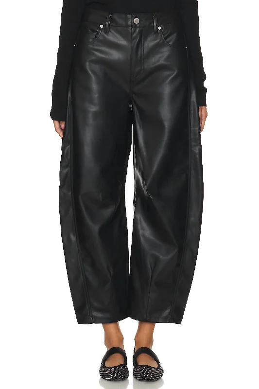 Above And Beyond Barrel Leg Faux Leather Pants In Black Clothes For Woman