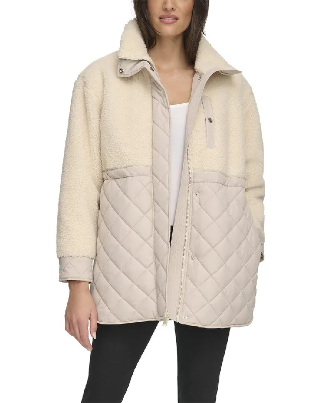 Andrew Marc Longline Quilted Jacket Charming Women's Outfit For Special Occasions